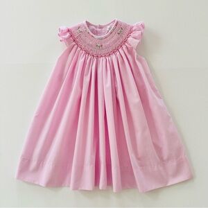 Petit Ami 12 Months Baby Girl Pink Smocked Dress